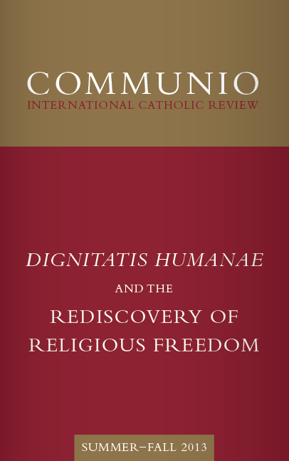 Cover of Communio, Summer-Fall 2013, Vol. 40, No. 2