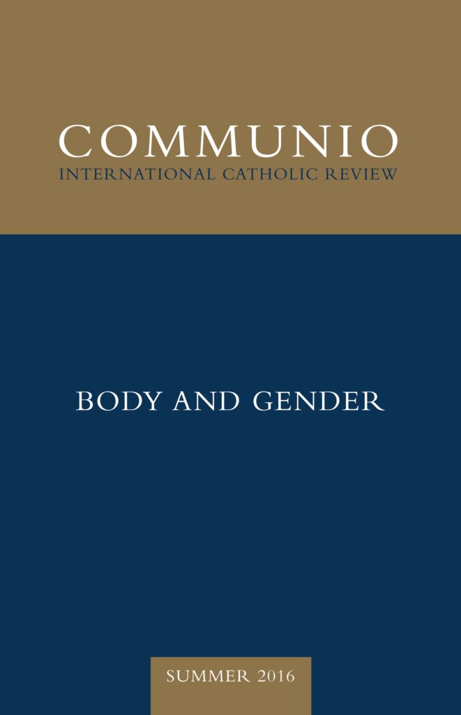 Cover of Communio, Summer 2016, Vol. 43, No. 2