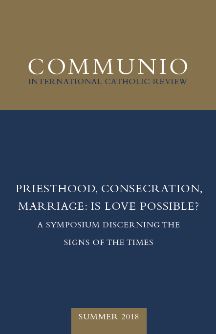 Cover of Communio, Summer 2018, Vol. 45, No. 2