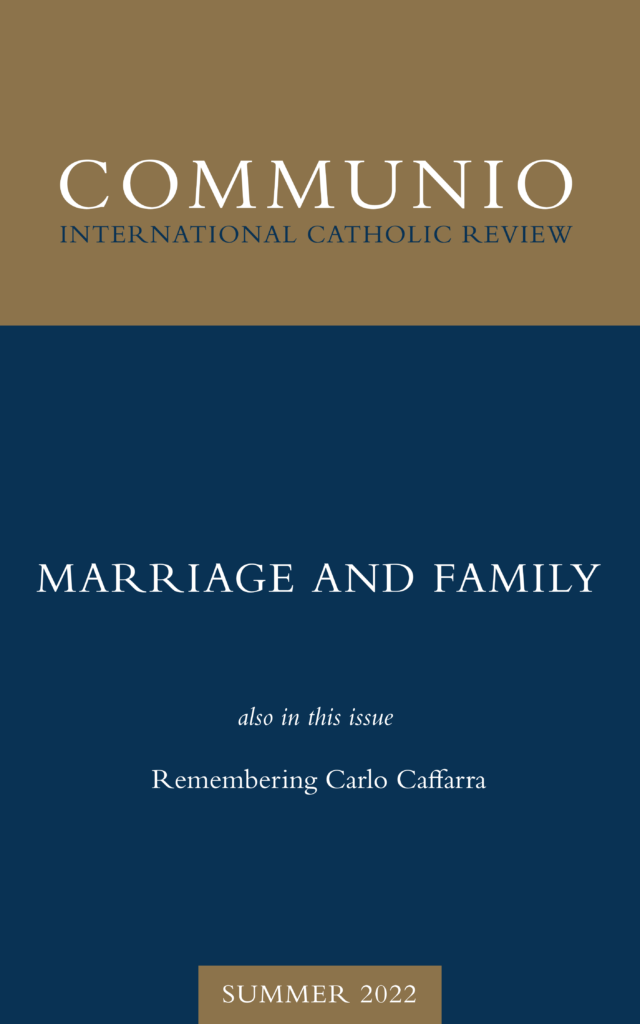 Cover of Communio, Summer 2022