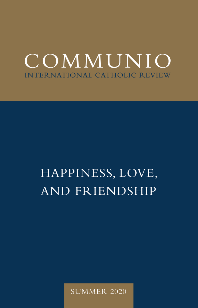 Cover of Communio, Summer 2020, Vol. 47, No. 2