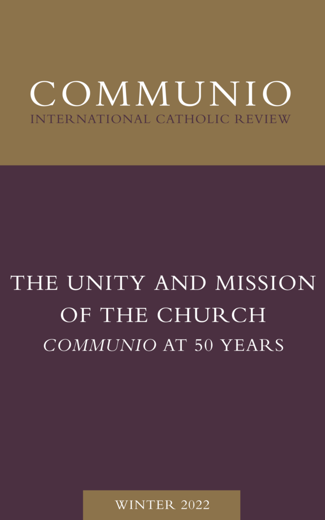 Cover of Communio, Winter 2022, Vol. 49, No. 4