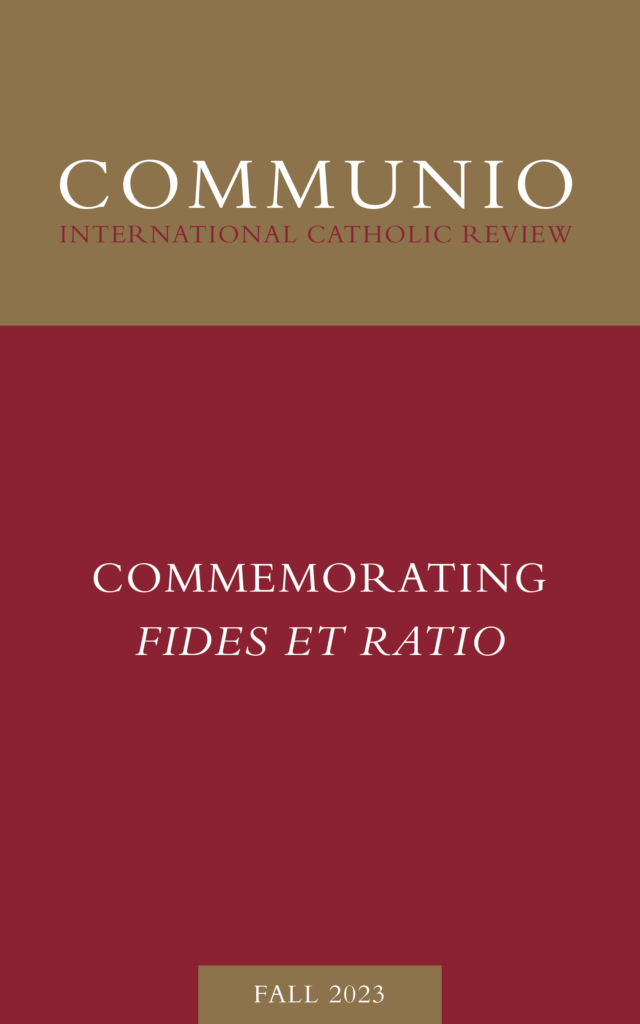 Cover of Communio, Fall 2023, Vol. 50, No. 3