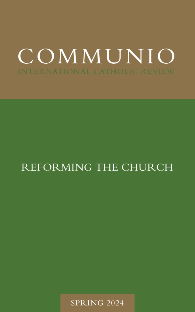 Cover of Communio, Spring 2024, Vol. 51, No. 1