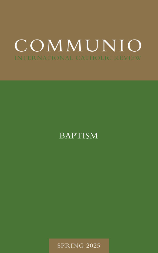 Cover of Communio, Spring 2025, Vol. 52, No. 1