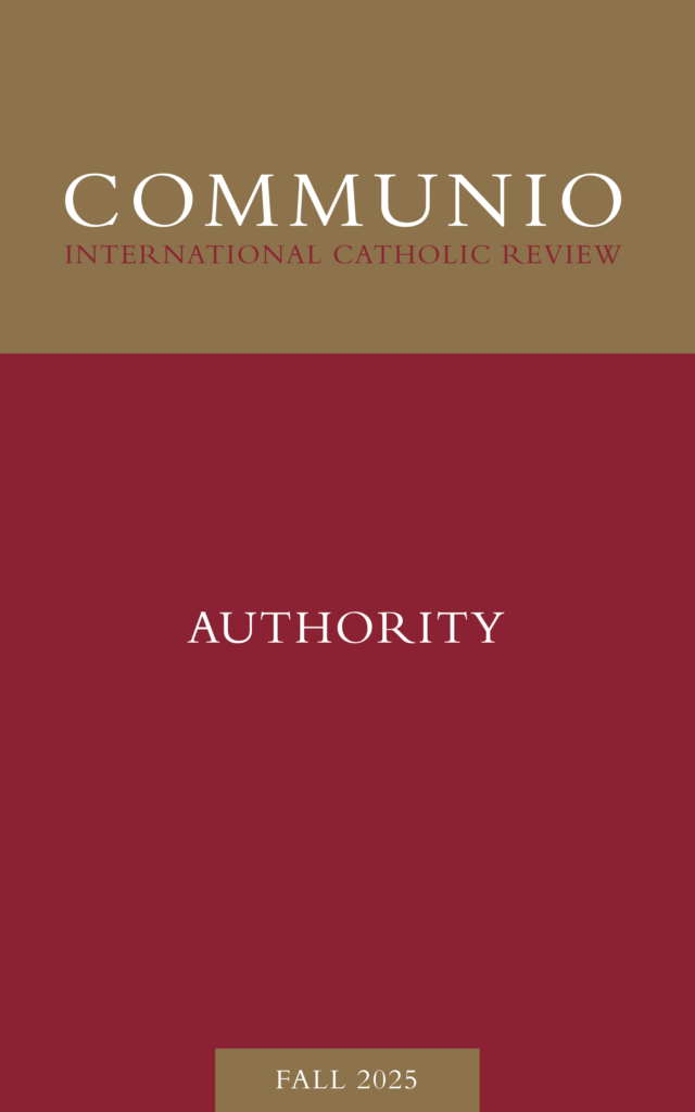Cover of Communio, Fall 2025, Vol. 52, No. 3